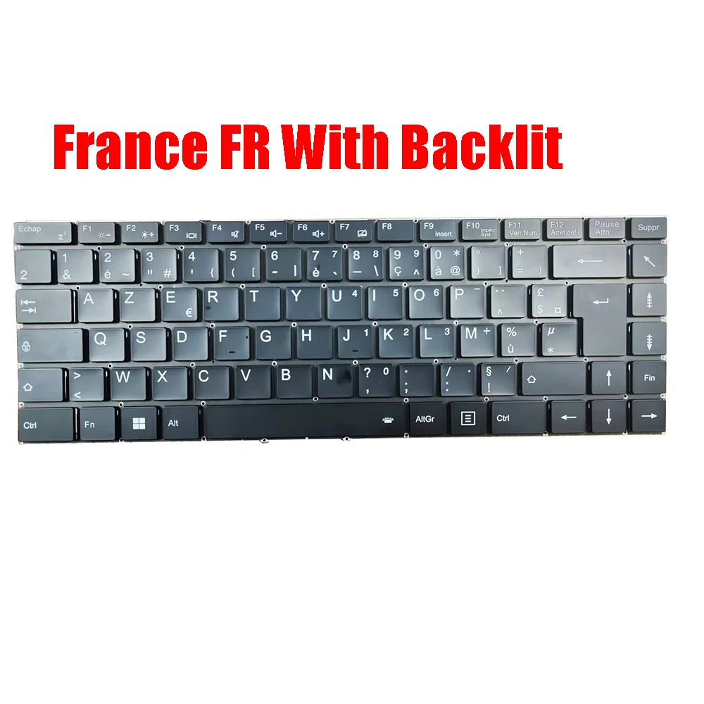 Teclado para Notebook com Retroiluminação para Medion Akoya Preto Alemão gr França e fr E14304 Md63780 - Imagem 4
