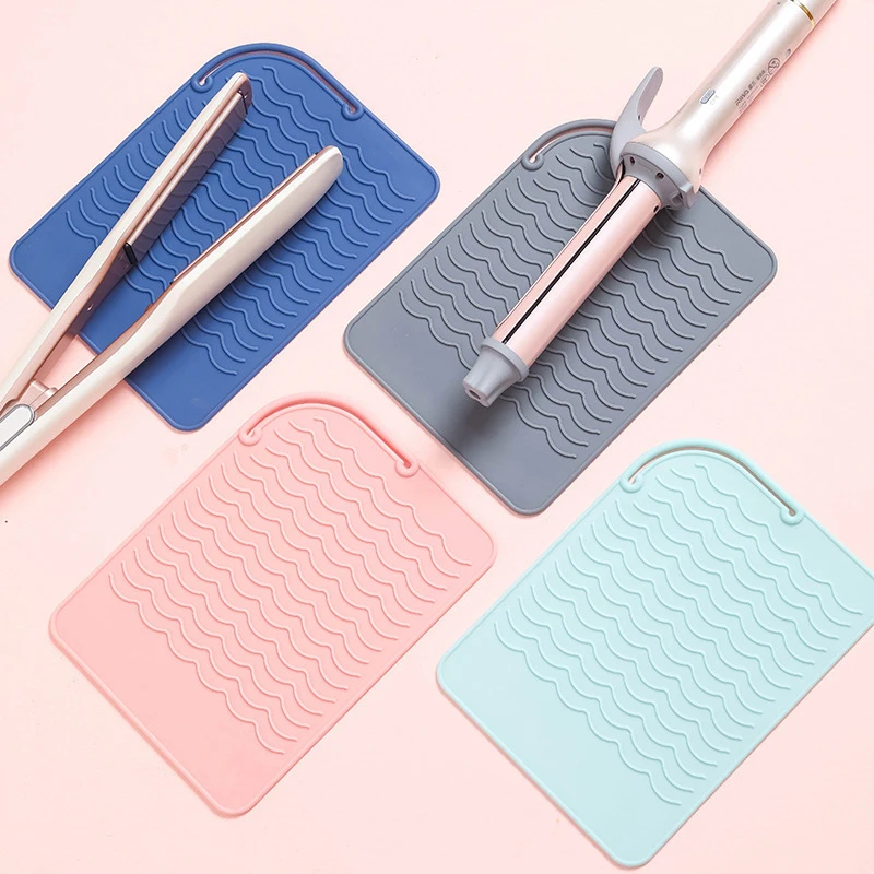 Description Picture 2 of item1pcs Multifunctional Silicone Heat Resistant Pad Insulation Mat for Hair Straightener Heat Curling Stick Curler Flat Irons