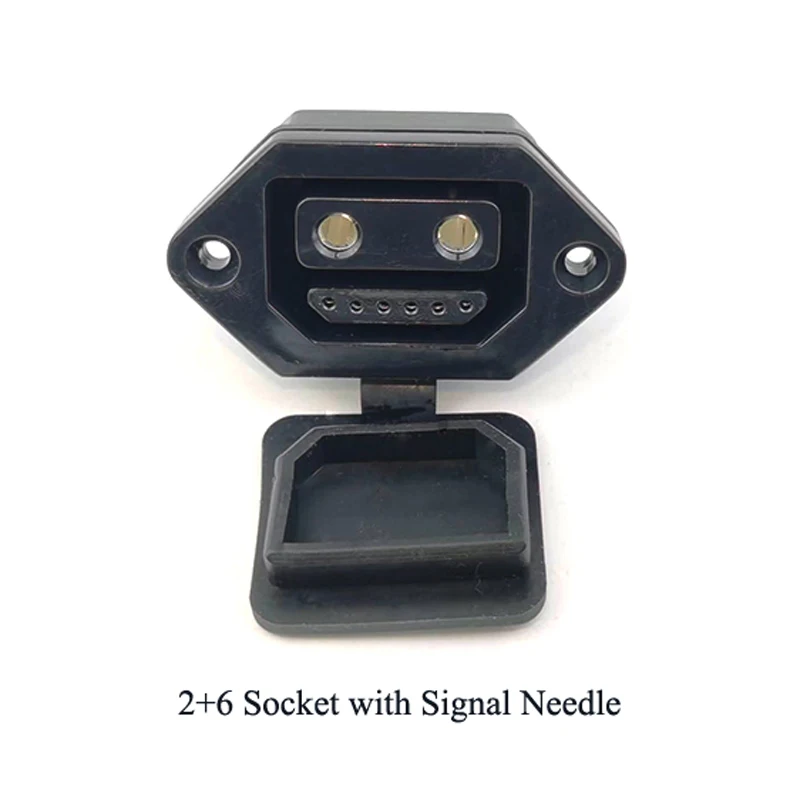 High-Power Electric Vehicle Charging Plug with Elbow Wire Connector