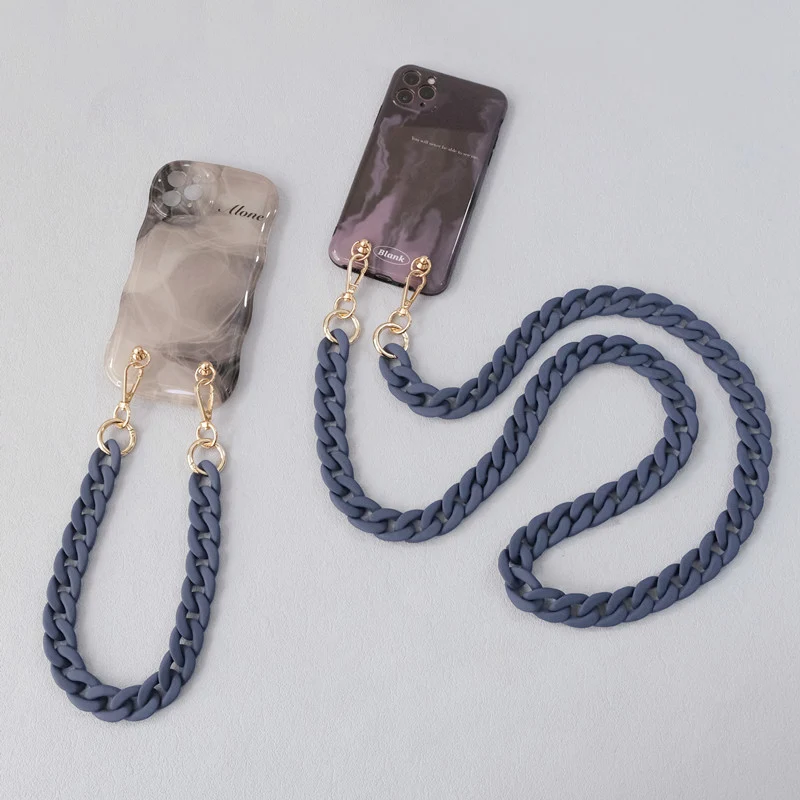 Neue Modische Damen-Handtaschenkette: Mattierte, Niedliche Blaue Harz-Taschenkette, Mattierter Riemen für Damen-Clutch, Schulterriemen, Geldbörsenkette – Detail 27