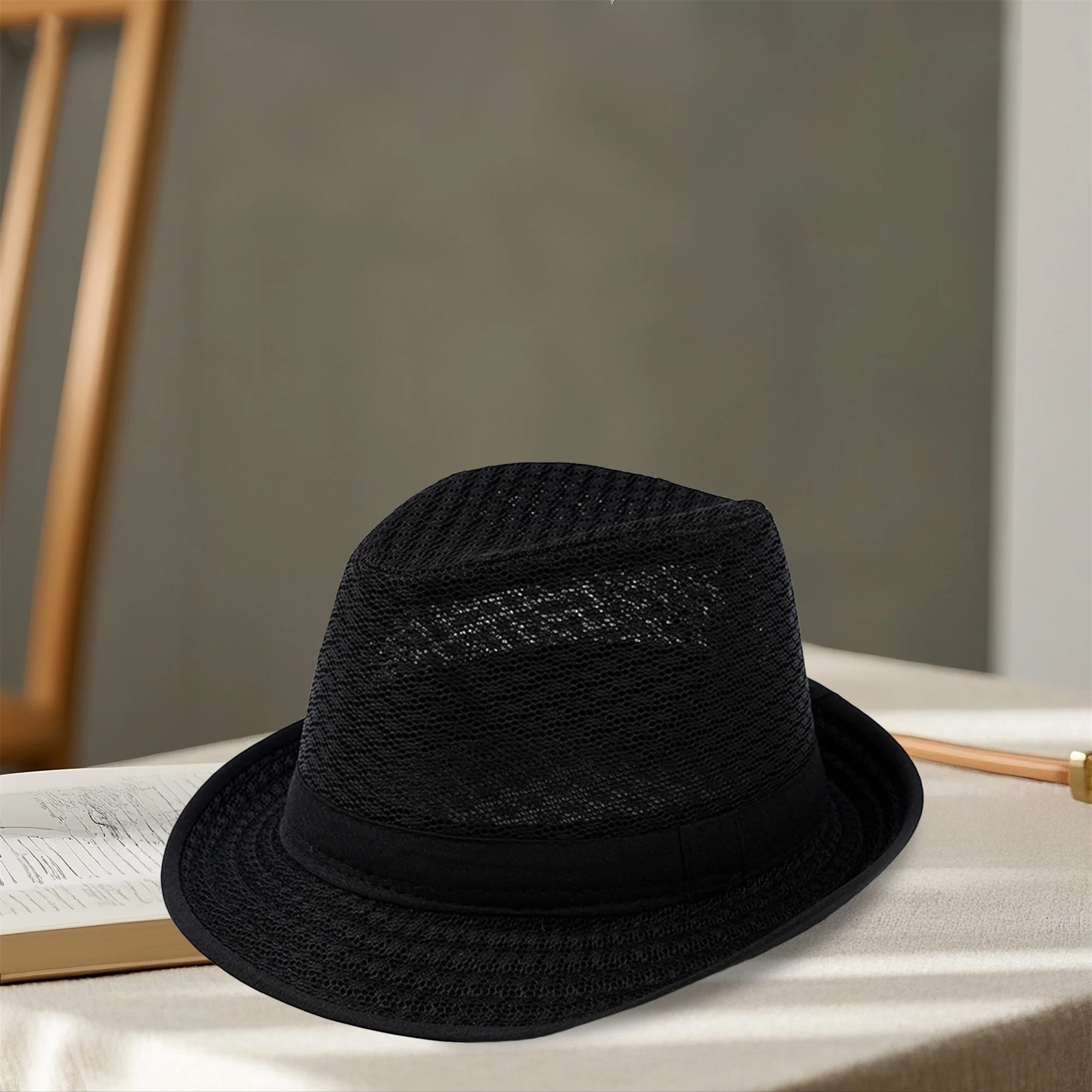 Women s Wide Brim Sun Hat with Bowknot Ribbon Summer Beach Straw Hat Foldable Floppy Fedora Hat for Vacation Party Dress