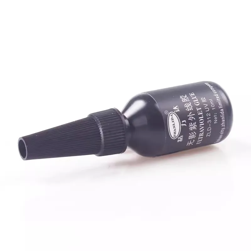 빠른 건조 하드 클리어 UV 송진 접착제, 유리 플라스틱 금속 크리스탈 아크릴 TPU 램프 포함, 10ML, 50ML, 250ML, 1000ML