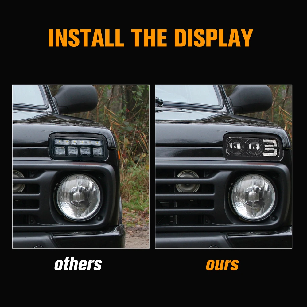 12v Led Headlight For Lada Niva 4x4 1995+ Daytime Running Lights Turn Signal Lad