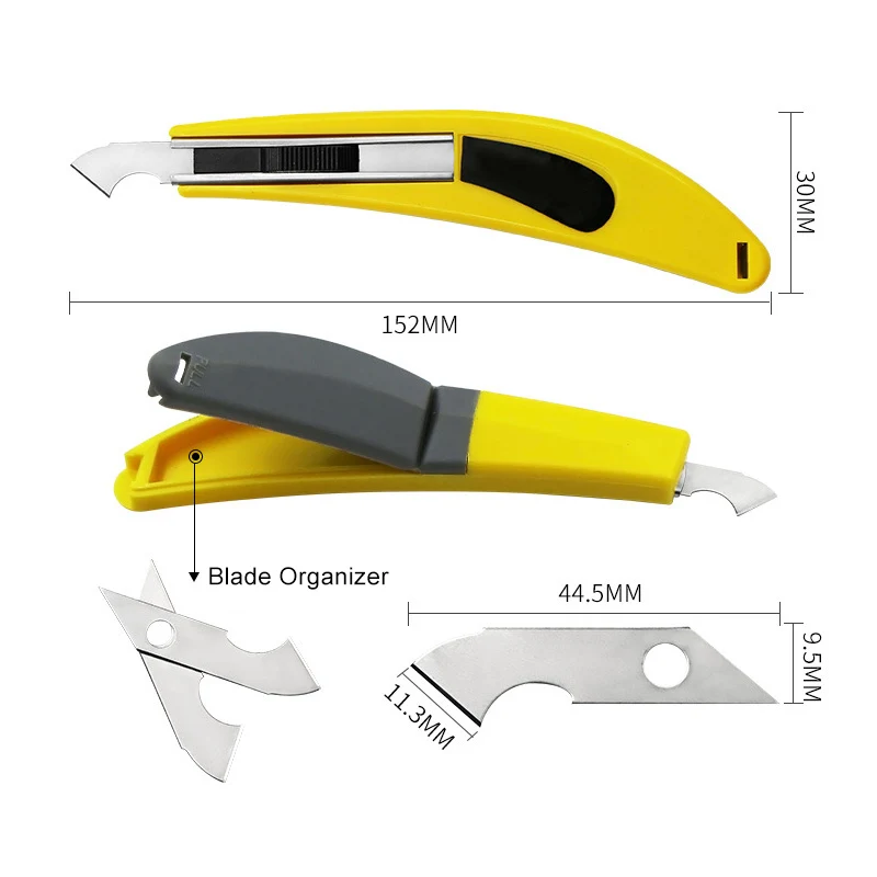 Hook knife Acrylic PVC CD cutting tool knife plexiglass cutter ABS Cutter  organic board tool with replacement blades