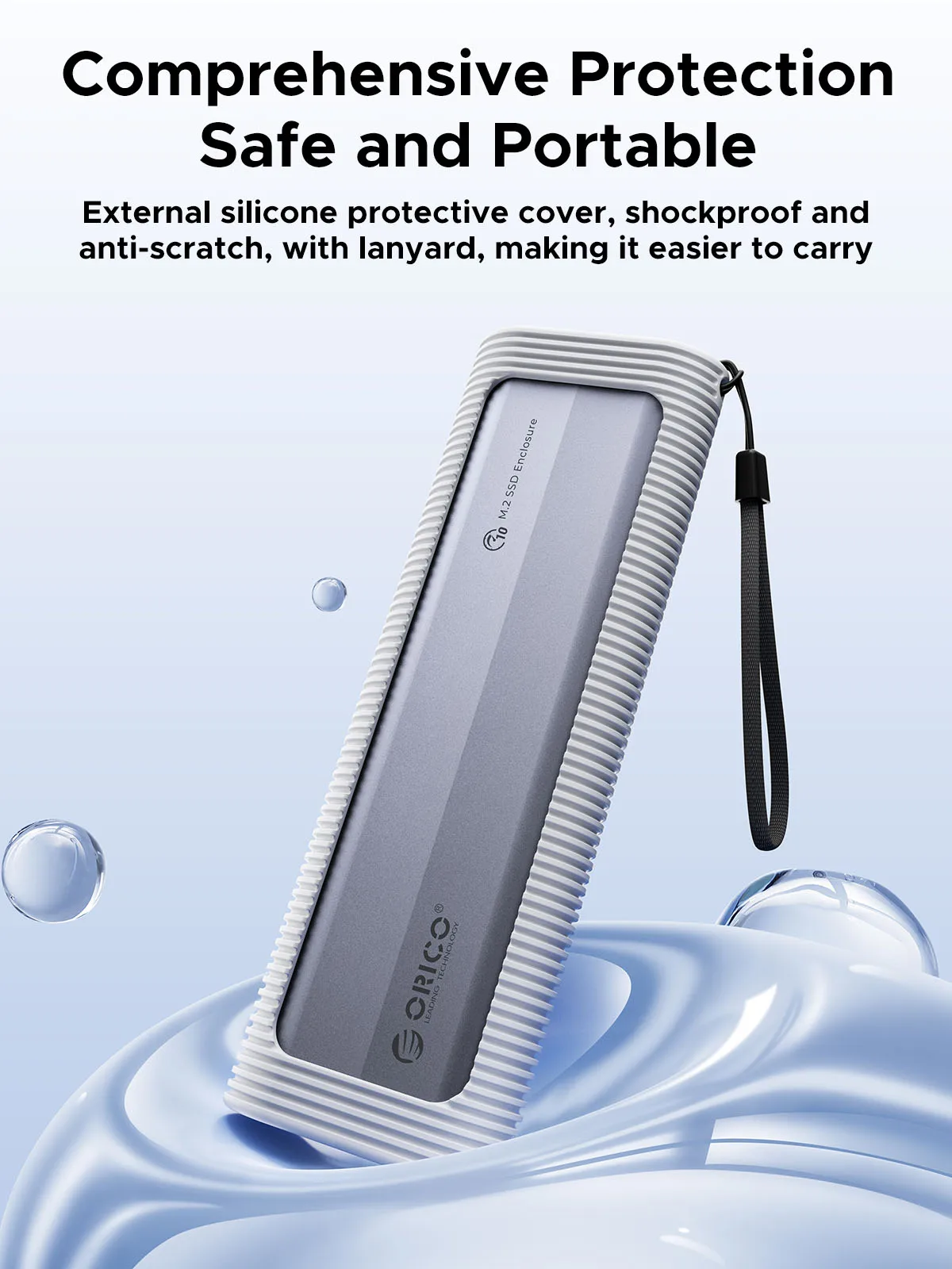 Nvme Sata Ssd Enclosure Tool- Adaptador Externo Usb 10gbps Suporte Uasp para Pcie Nvme e Sata Ssd Orico-m.2 - Imagem 5