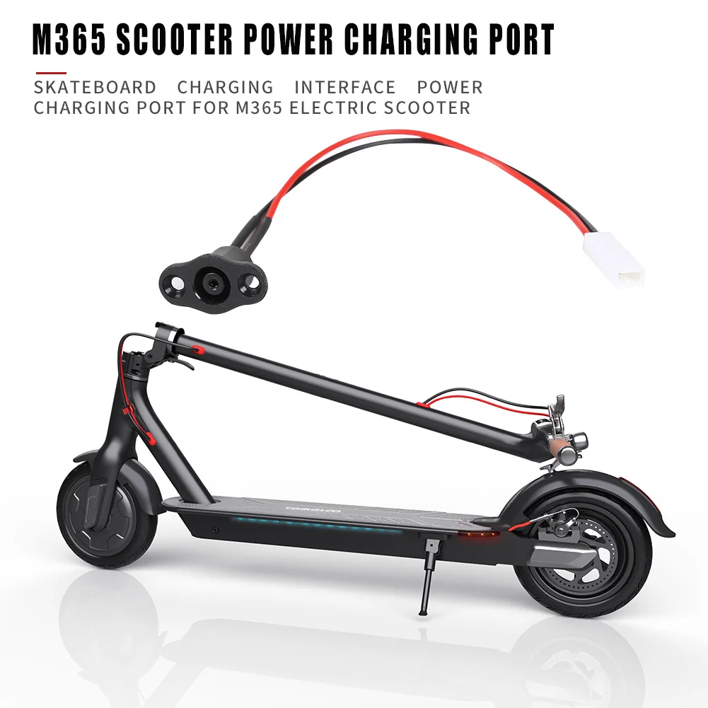 Skateboard Charging Interface ABS Skateboard Power Charging Port M365 Electric Scooter Charging Interface
