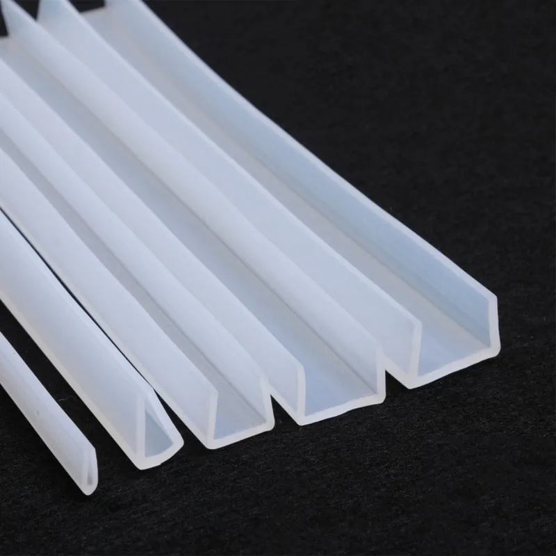 Silicone Rubber U Shape Seal Strip Transparent Noise Insulation Anti-Collision HIGH TEMP Glass Metal Wood Weatherstrip Strip sealing strip rubber seal strip silicone seal strip