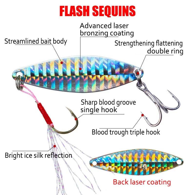 Metal Jig Fishing Lures 3.5g 5.7g 11g 14g 18g Spoon Bait Stream Trout Bait Swimbait Trout Chub Perch Salmon Fishing Accessories