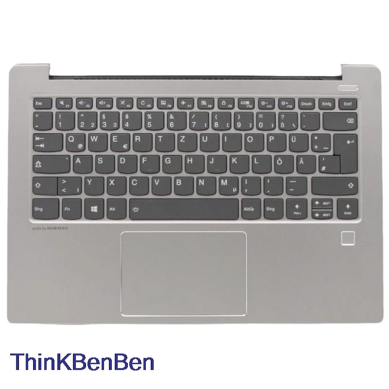 

DE немецкая минеральная серая клавиатура верхний корпус Подставка для рук чехол для Lenovo Ideapad 530S 14 14IKB 14ARR 5CB0R12055