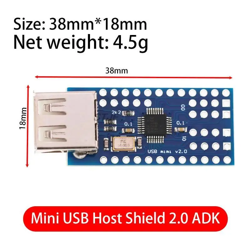 NIHENHAO Bouclier Hôte USB 2.0 USB Host Shield USB Host Shield DSLR Outil De Développement Support Pour Appareil De Communication