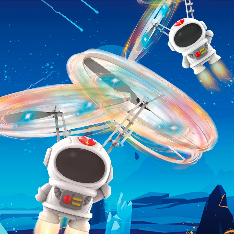 Astronaut Vehicle Toy Levitating Luminous Astronaut Induction Rotatable Ball Wire Man Children Toys
