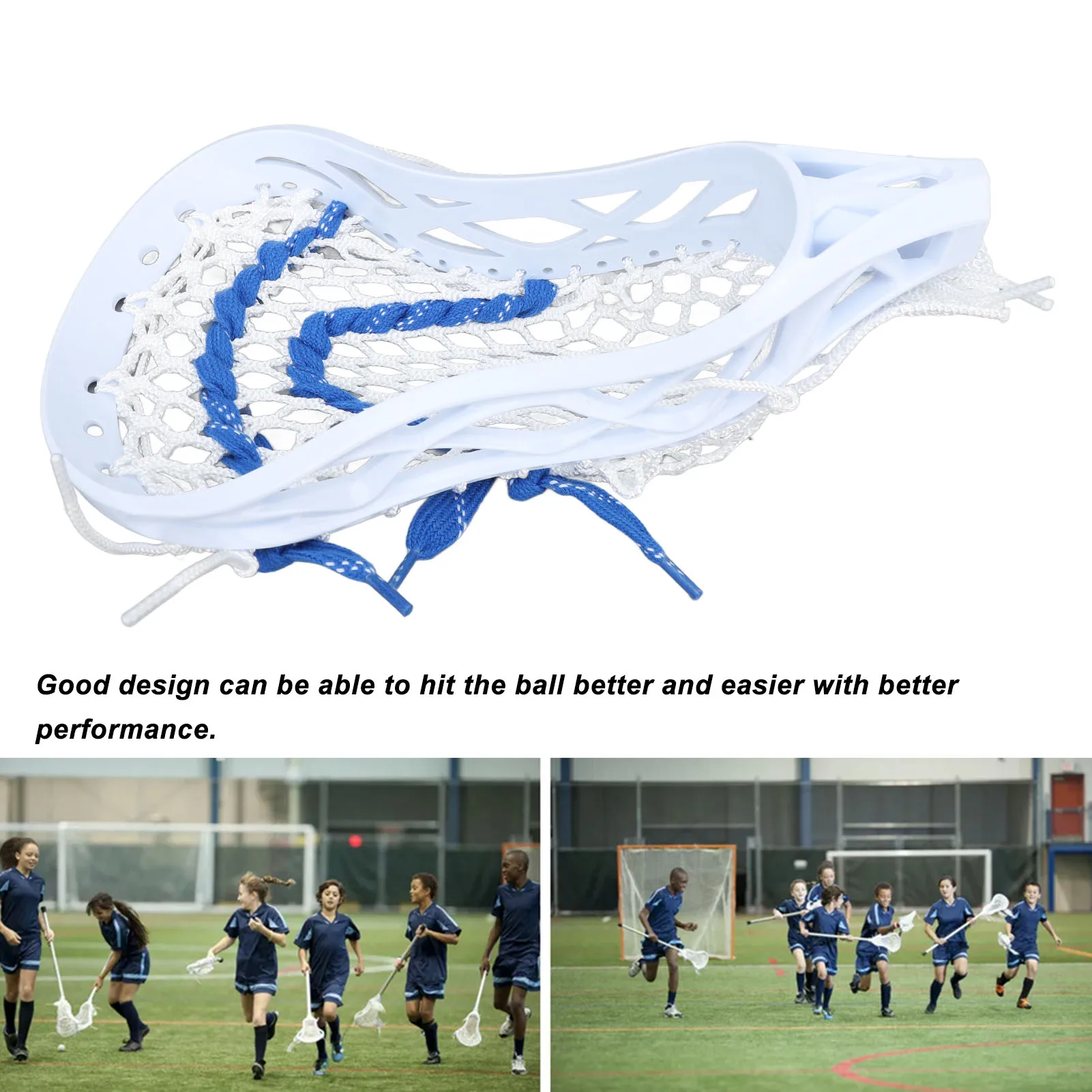 Head Head Mesh Strung Wear Proof Nylon Stick Heads for Training Competition Nylon Stick