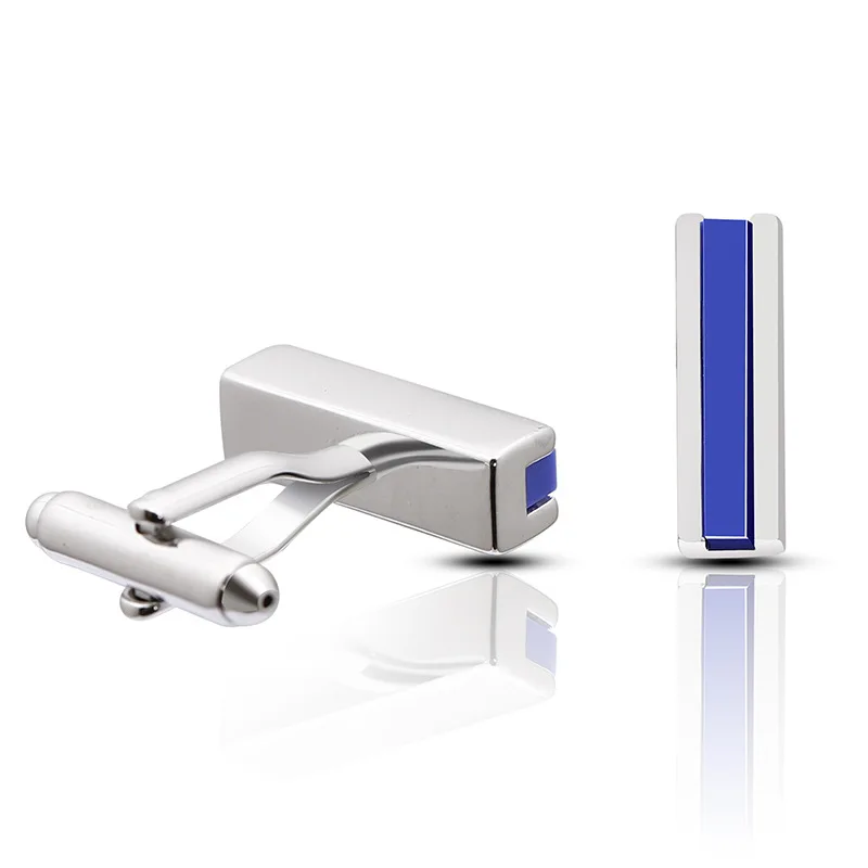 

Simple Fashion Men's Business Wedding Casual Cufflinks Geometric Long Square Smooth Metal Sleeve Studs Accessories Wholesale