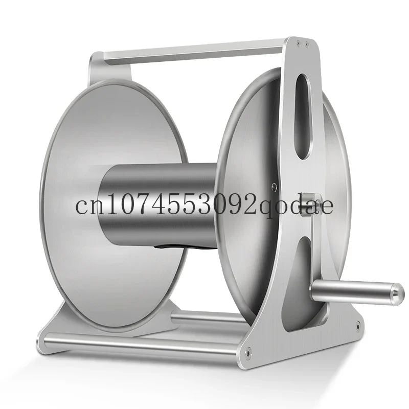

Wall Mount Portable Water Hose Reel Heavy-Duty Stainless Steel Garden Irrigation Systems Holder Hose Trolleys Wash Pipe Rack