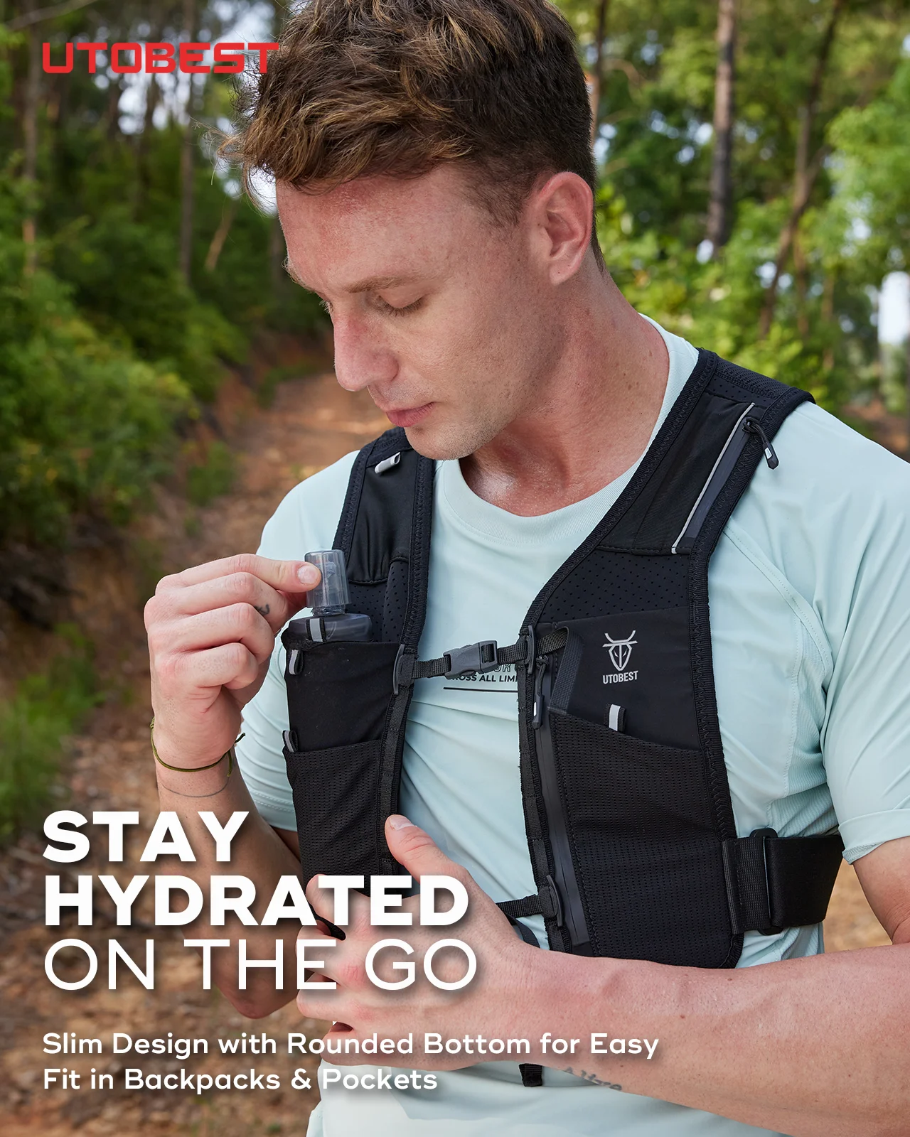 Sports Water Bottle Portable Water Bottle Sports Water Bag 150ml/200ml/500ml Soft Flask Foldable TPU Water Bottle Outdoor Hiking Running Cycling