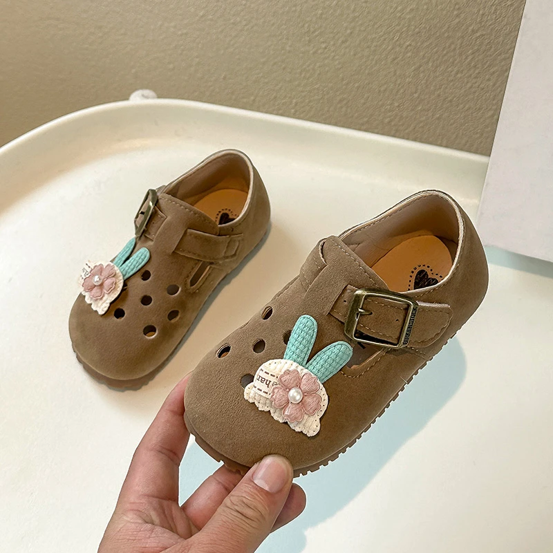 Suede Leather Kids Sandals for Girls Summer