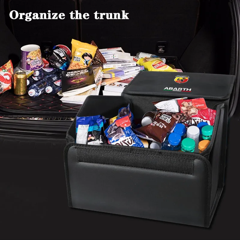 Car Storage Box Trip Camping Leather Bag Foldable For Fiat 500 FR Punto Abarth Stilo Ducato Palio Bravo Pondo Tipo Viaggio