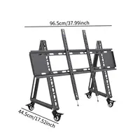 Low Height Mobile TV Stand for Flat Curved Screen TV, LED, LCD Versatile Sturdy 6