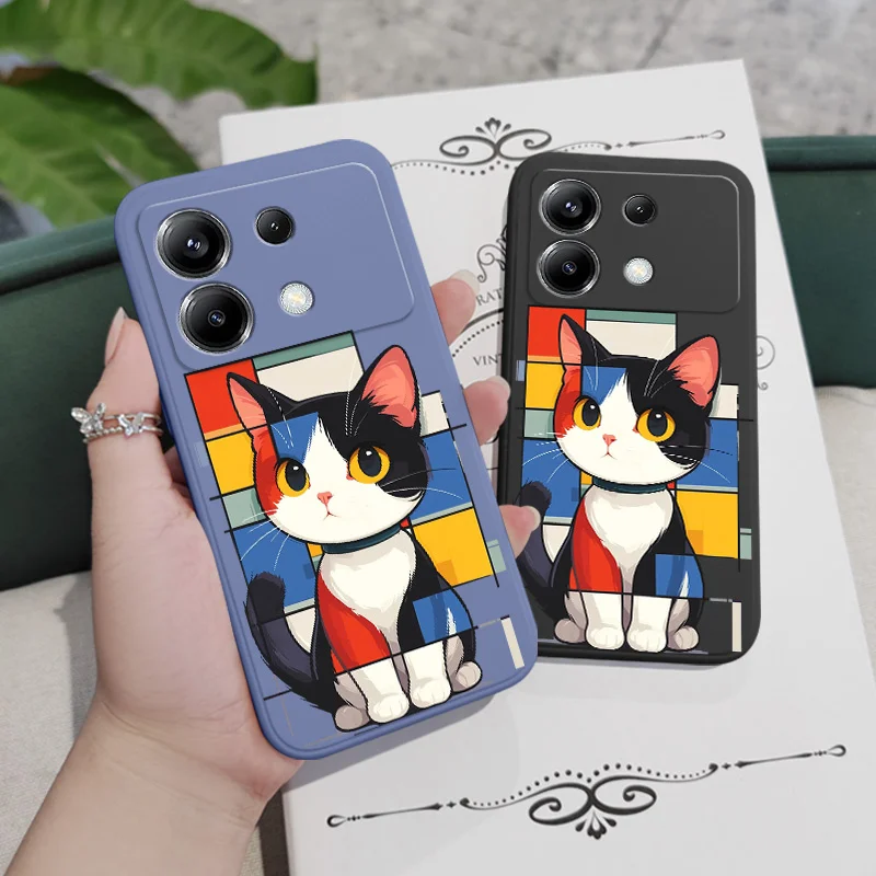 Romantic Cat Silicone Phone Case Cover