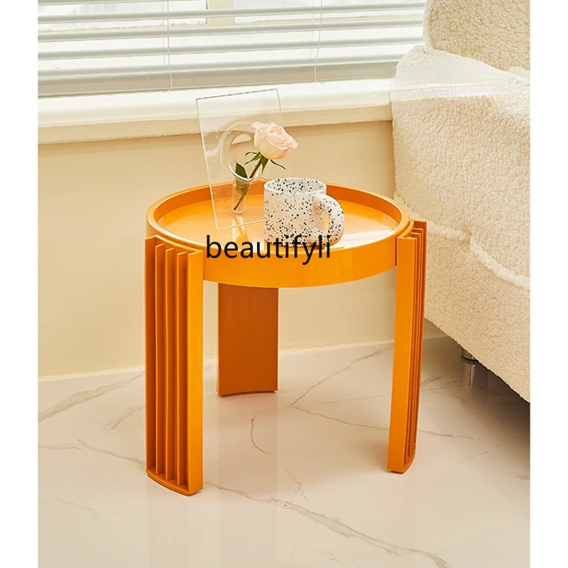 

yj Mid-Ancient Coffee Table Size Combination Nordic Light Luxury Living Room Sofa Side Table Overlay round Tea Table