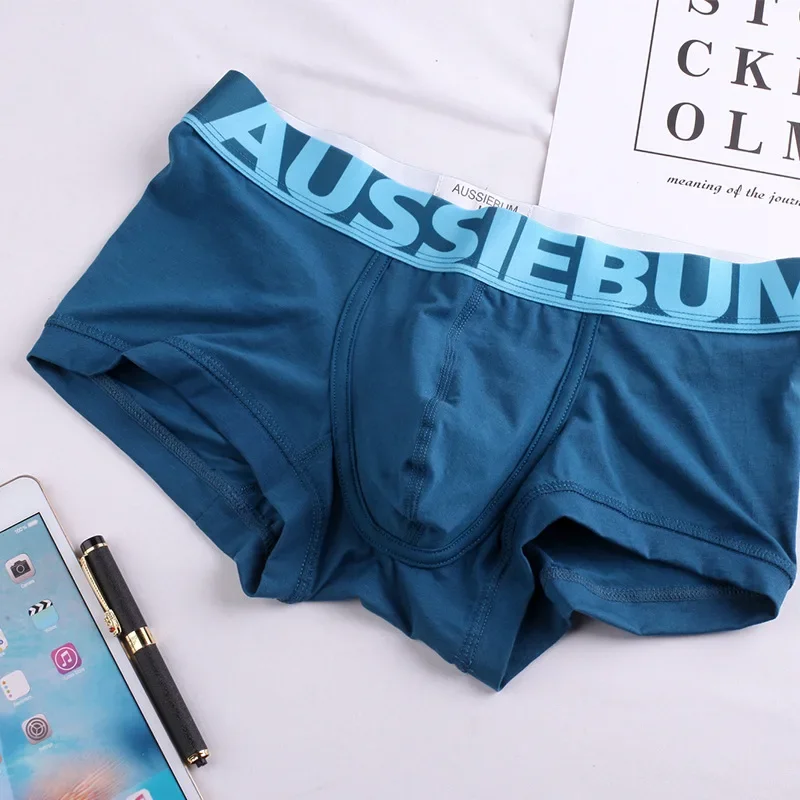 Men's underwear cotton elastic breathable waist four corners fashionable panties men's flat pants 2