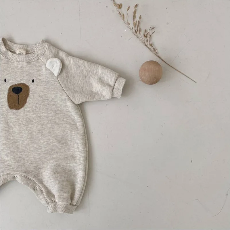 Cute Fleece Padded Baby Jumpsuit for Spring