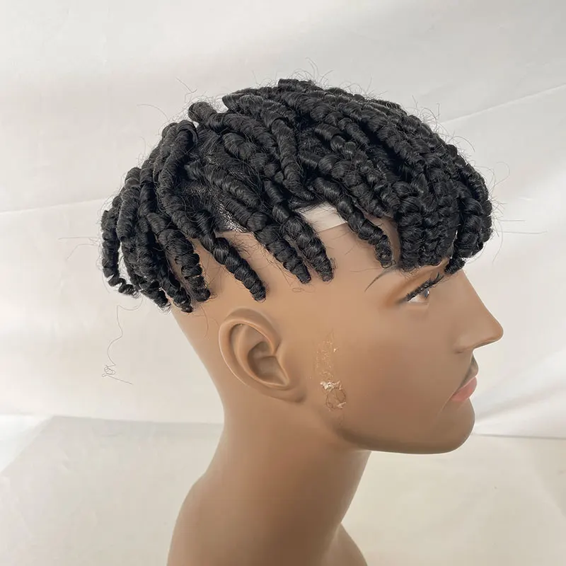 Trenzas de ganchillo Afro rizadas para hombres negros, tupé 100
