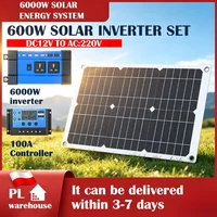 Kit d'onduleur solaire 6000W DC12V-AC220V avec contrôleur 100A et panneau solaire pour la maison, le camping-car et les urgences 2