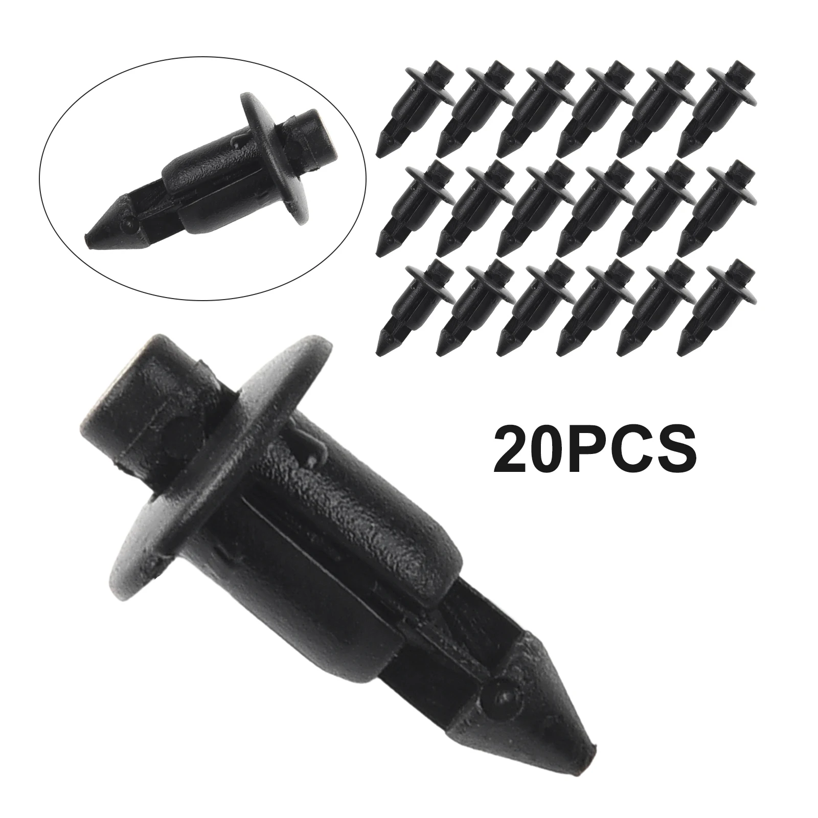 

20pcs 6mm Plastic Rivet Bike Fairing Clips For Use In A 6mm Hole And Can Be Used To Retain Fairings And Other Other Trim Panels