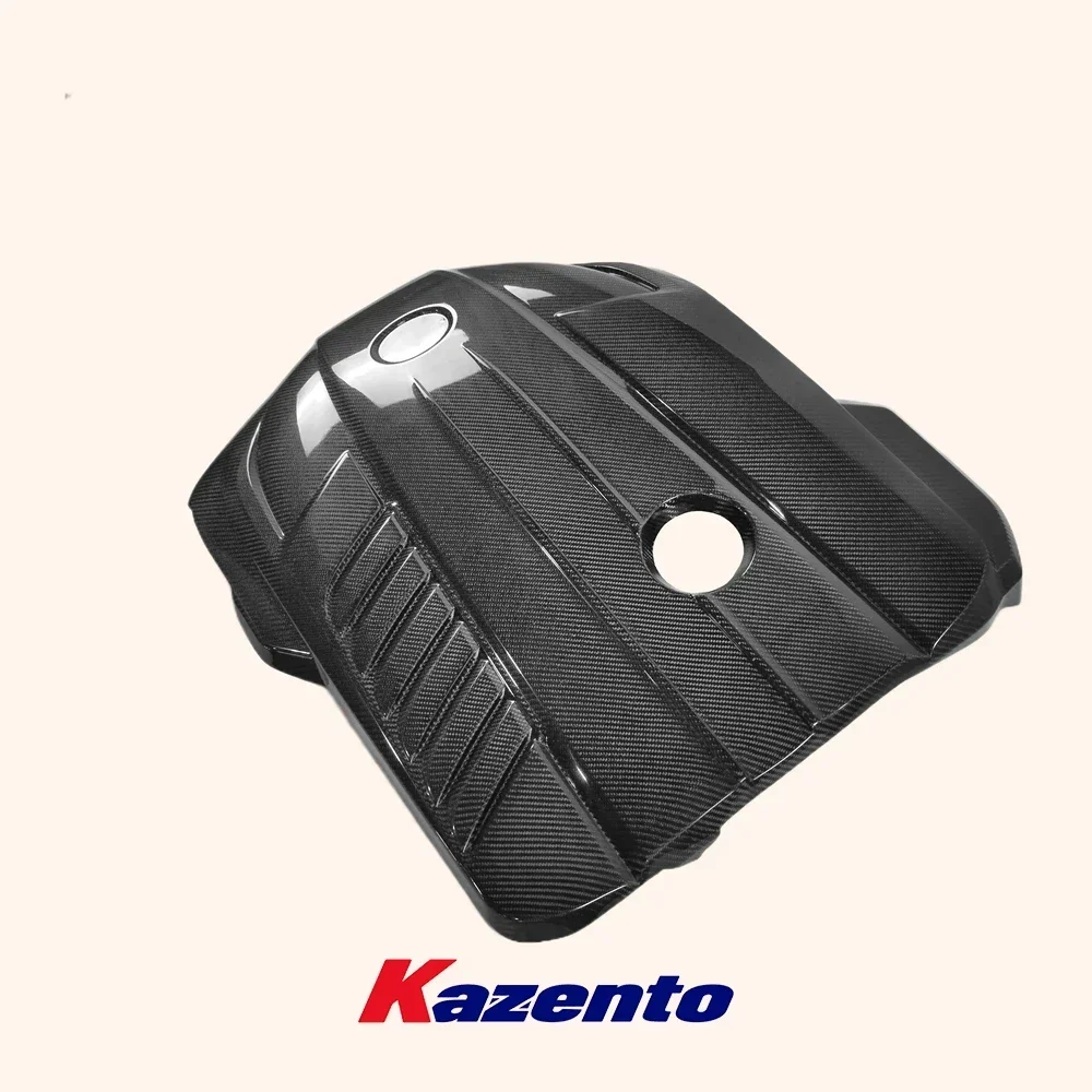 Carbon Fiber KZ Style Hood Bonnet Engine Trim Cover Plate For TOYOTA Supra A90 -