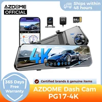 AZDOME PG17 12" 4K Mirror Dash Cam with GPS Wi-Fi 6 Night Vision Rear View Mirror Voice Control Dash Camera for Car Backup Camer