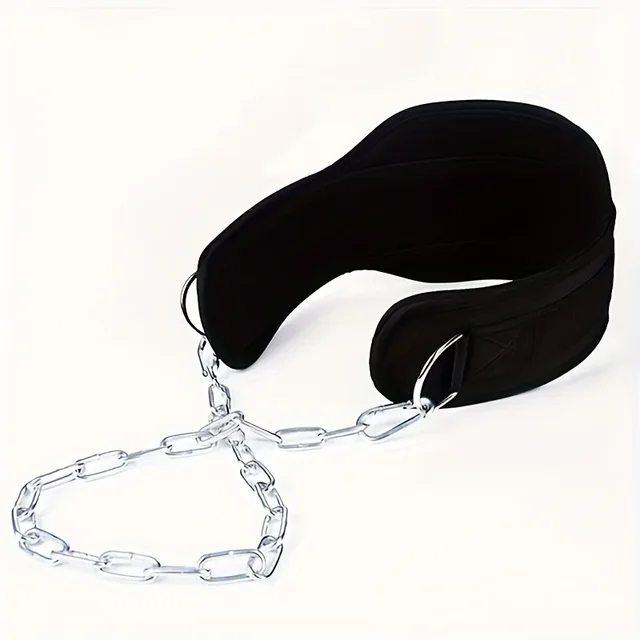 1Pcs New Style Weight Lifting Back Gym With Chain For Fitness Bodybuilding Pull Up Strength Training Load Waist Strap Thicken 4