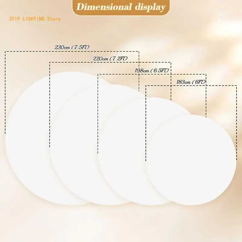 Circle Backdrop Cover for Weddings and Parties Balloon Arch Stand Cover with Secure Buckle Attachments Party Decoration