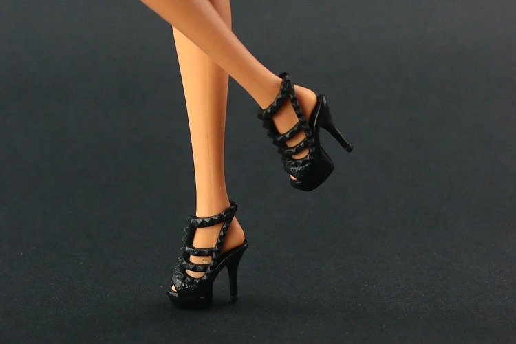 Doll Shoes High quality shoes fashion yellow crystal shoes for barbie doll 15 style available
