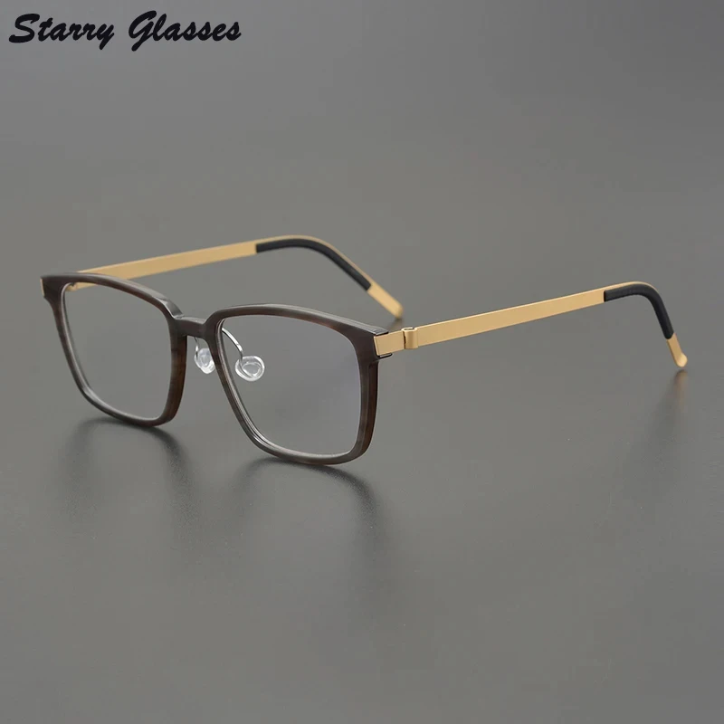 

Buffalo Horn Titanium Eyeglasses Men Handmade Fashion Natural Optical Eyewear Reading Square Classic Women Glasses Frame