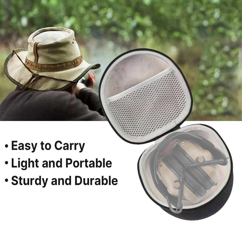 Tactical Headset Bag，Electronic shooting earmuff storage bag, Portable headset multi-function carrying Storage Case Box