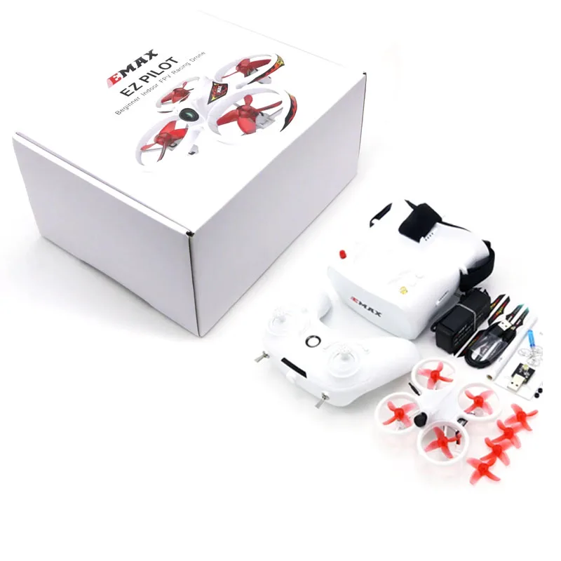 EMAX EZ Pilot 82MM Mini Drone FPV da Corsa Indoor 5.8G con Telecamera e Occhiali, Drone RC 2~3S Versione RTF per Principianti