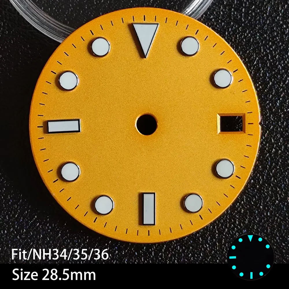 Custom Blue Luminous Multi-Color Calendar Watch Dial Replacement Accessory