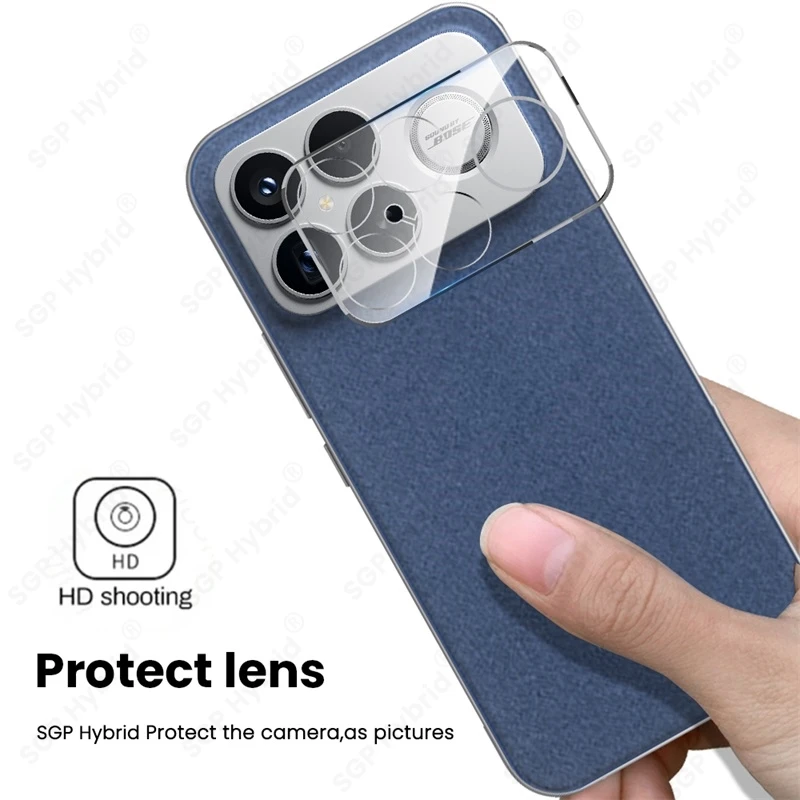 Crystal Clear 3D Curved Tempered Glass Camera Protector with Rear Lens Cover