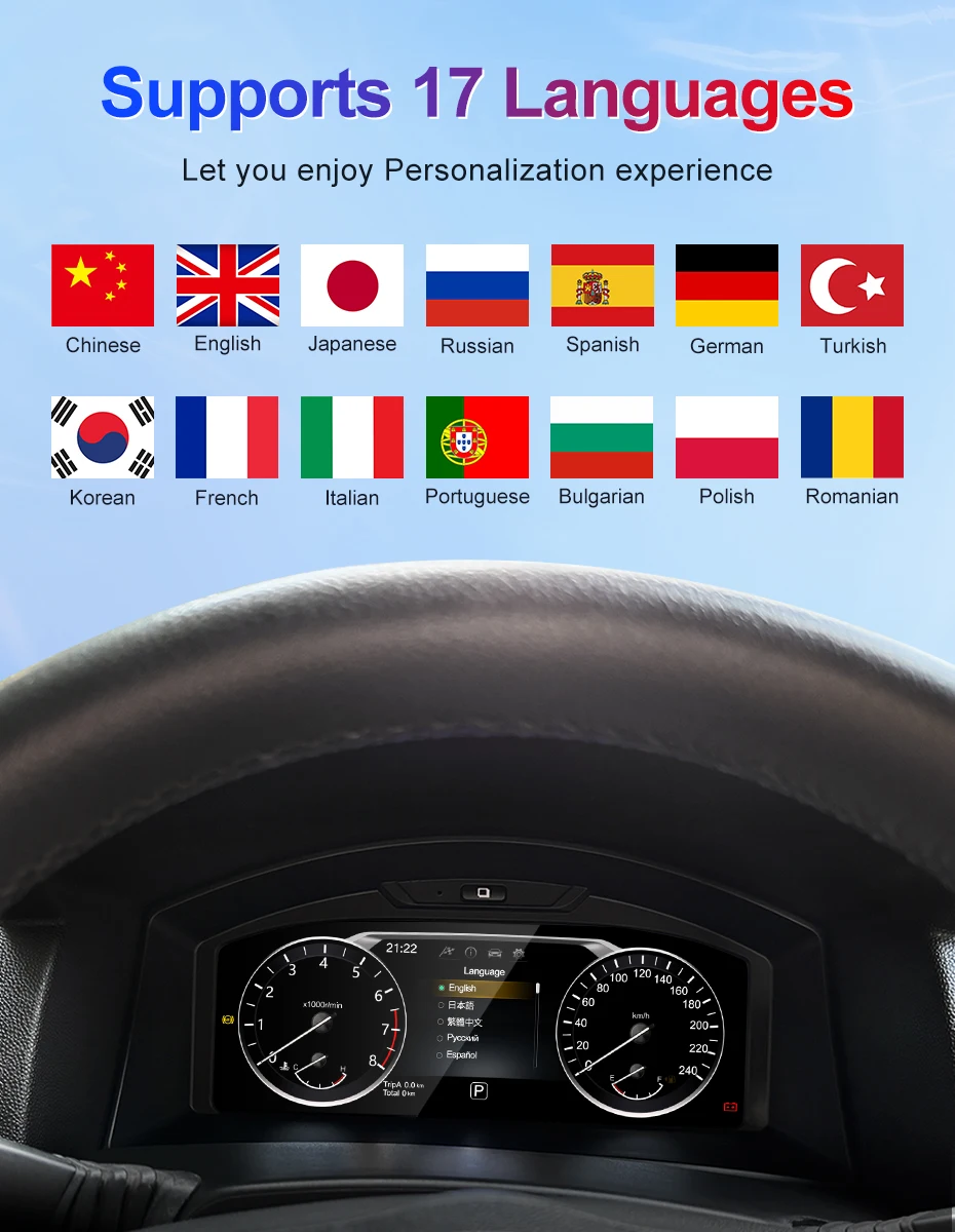 2026 New Product Facroy Price Digital LCD Car Dashboard For BMW Opel Astra H 200