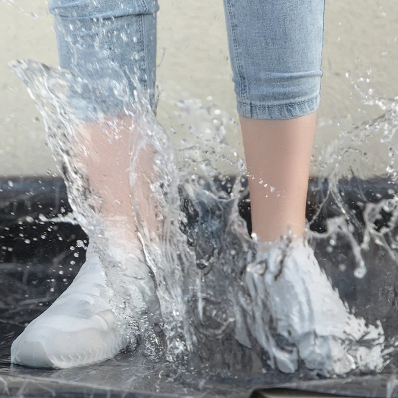 Shoe Covers rain shoe covers silicone shoe covers rain shoe protector Waterproof Non-Slip Wear-Resistant Rain Shoe Covers Silicone Shoe Covers Reusable Protector Anti-Slip Boot For Outdoor Rainy Day