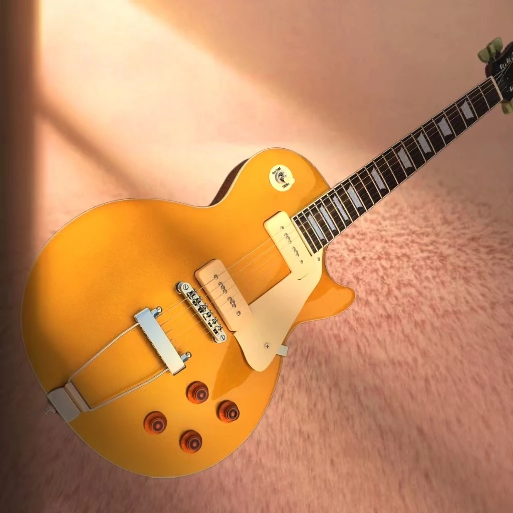 

Factory Direct Sales Electric Guitars Front Gold and Back Yellow