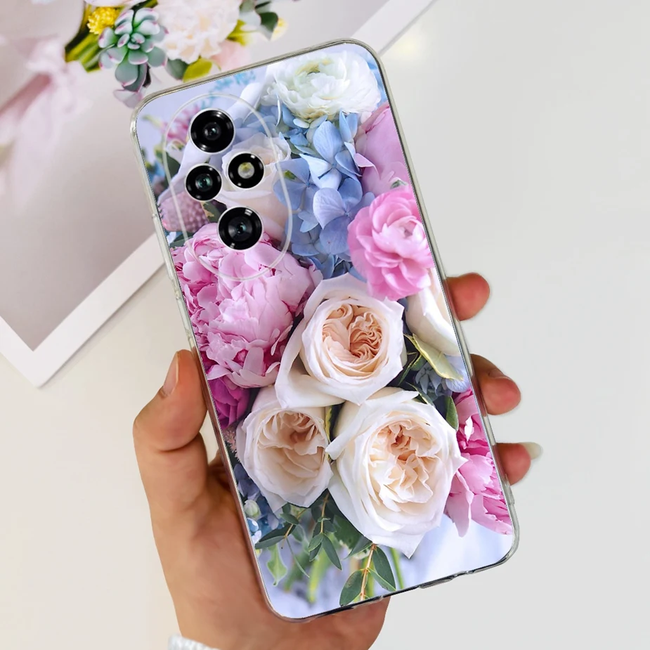 Cute Cat & Butterfly Painted Soft Silicone Phone Case -