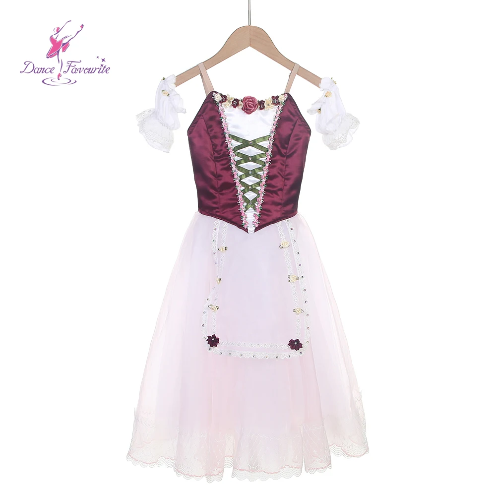 

Танцевальные костюмы B24073, романтический балетный костюм-пачка бордового цвета