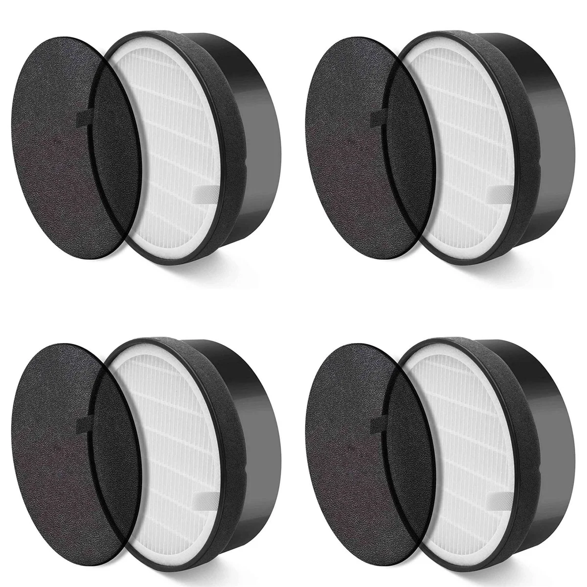 

4X Replacement Filter for Air Purifier -H132, True HEPA and Activated Carbon Filters