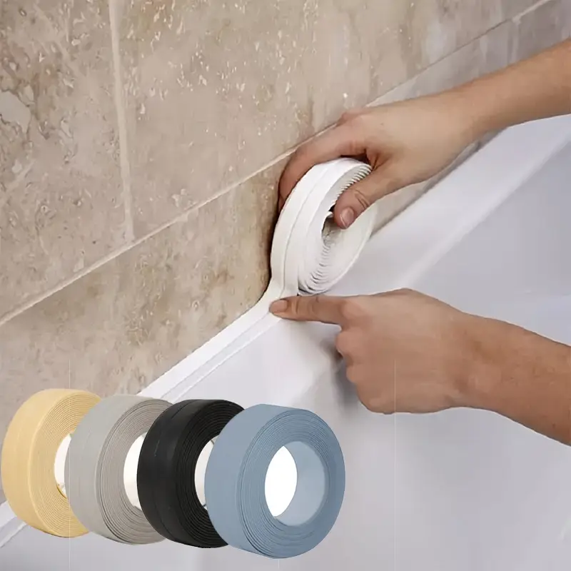 1/2/3.2M Self-adhesive Sealing Tape PVC Oil-Proof Kitchen Sink Edge Caulk Tape Waterproof Bathroom Toilet Corner Wall Stickers - Image 2