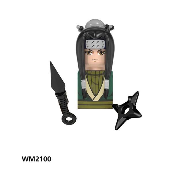 Naruto Sasuke Kakashi Akatsuki bricks Building Blocks Anime cartoon Mini Action Figures Heads Assembly Toys kids Birthday Gifts Trans-orange