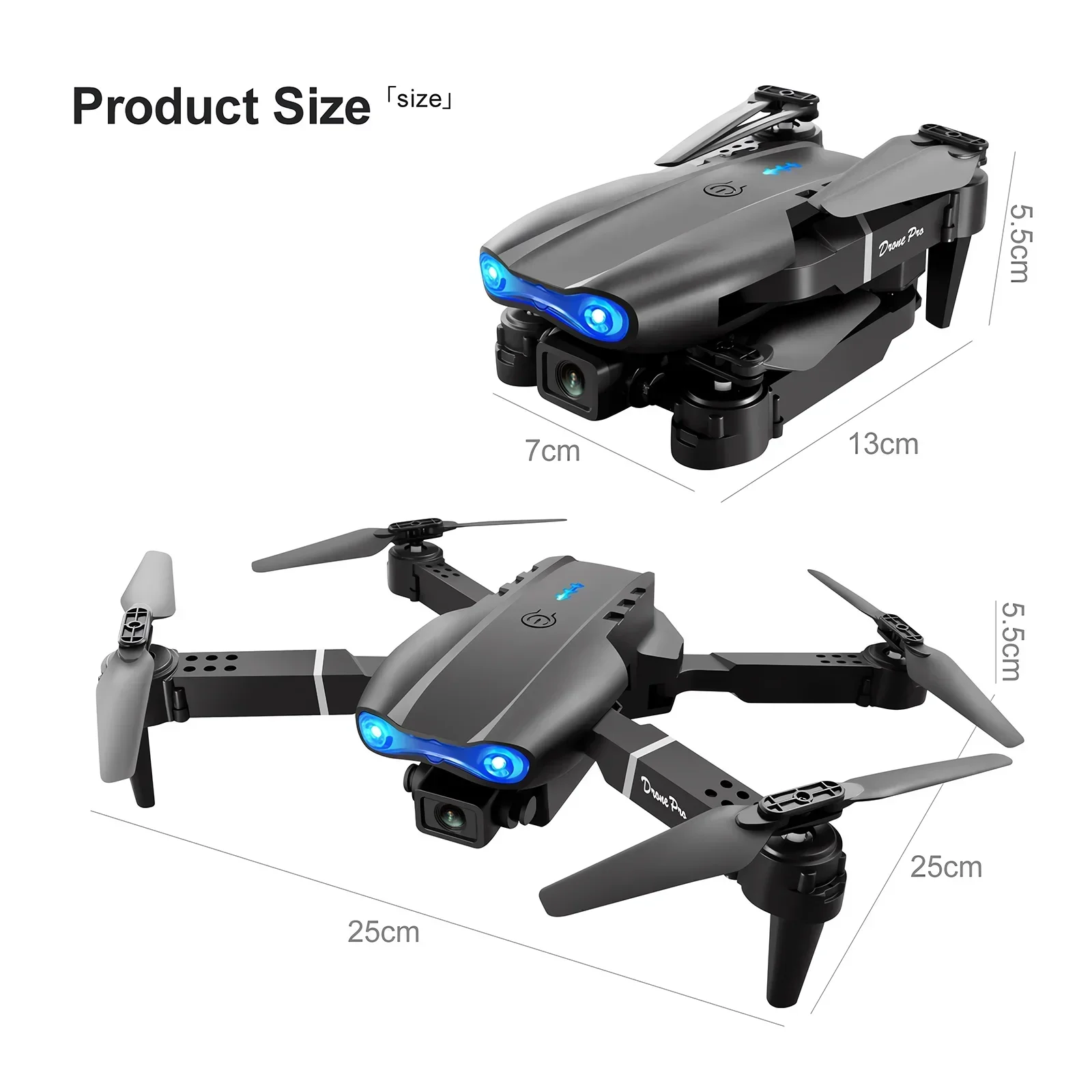 Mini Dobrável RC Drone com Câmera Grande Angular Dual HD, Altura FPV Hold, Avental Venda, E99Pro, 4K, 5G, WiFi, Novo