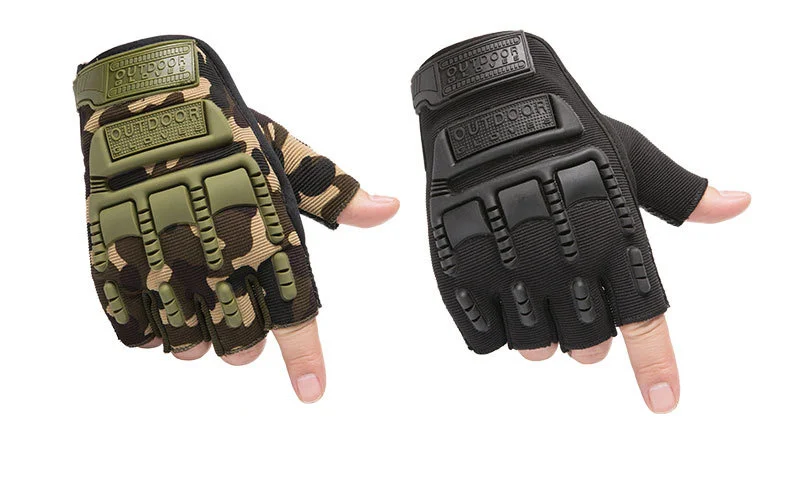 Fingerless Tactical Gloves Camouflage Military Mittens For Fitness Male Antiskid Motocycle Men Women Moto Half Finger Gloves best winter gloves for men