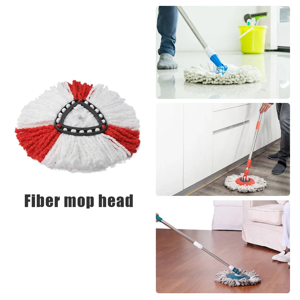 3 Packs Mop Replacement Head Microfiber Mop Refills Mop Replacement Heads for Vileda O-cedar Easy Cleaning Mop Head